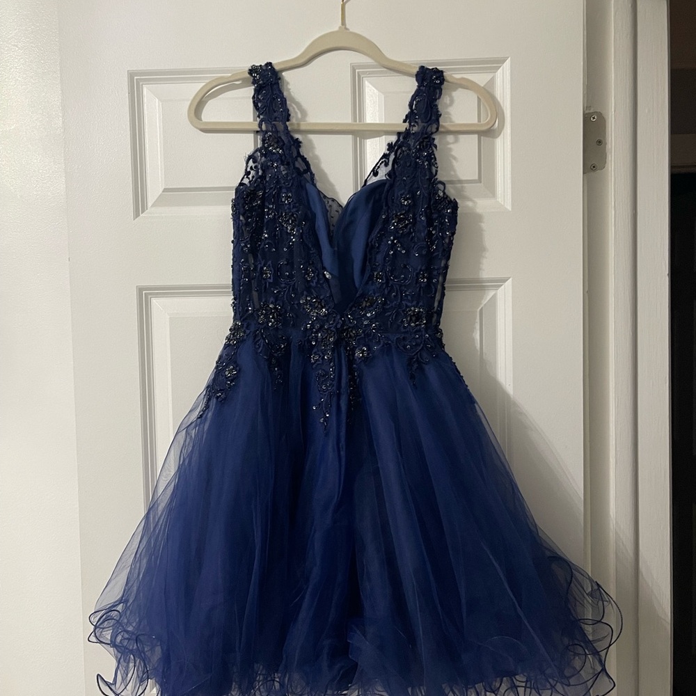 Elegant Navy Blue Dress